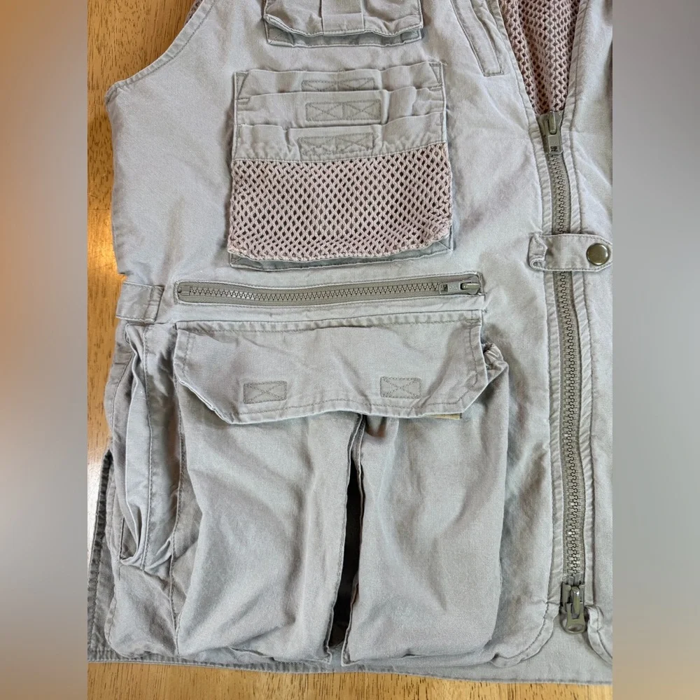 Vintage Banana Republic Safari & Travel Co. Hunting Fishing Khaki Vest Size XL